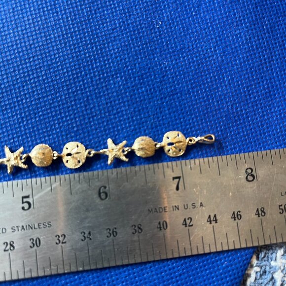 14k GOLD beach themed bracelet - Picture 4 of 7